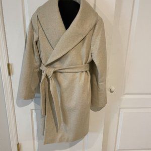 Ann Taylor Belted Wrap Coat with Shawl Collar